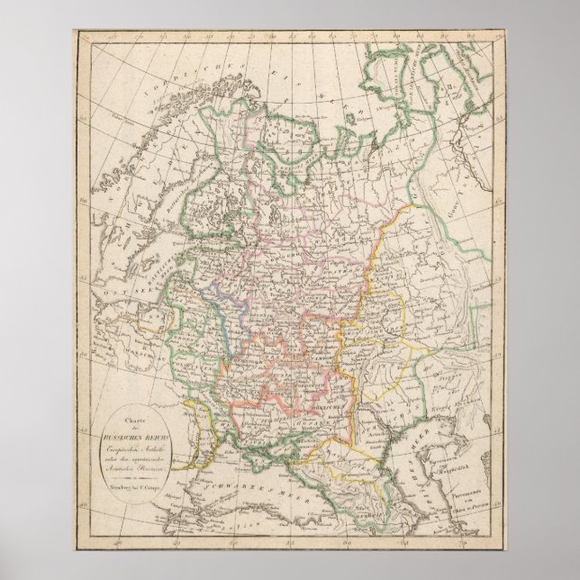 Póster Império Russo, Europa Anteil (Frente)