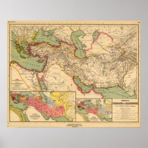 Póster Impérios antigos dos persas, macedónios do mundo