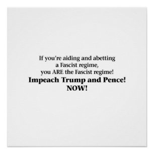 Póster Impetar Trump e Pence