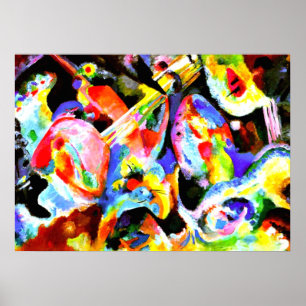 Póster Implantação de Inundações, abstrato de Kandins