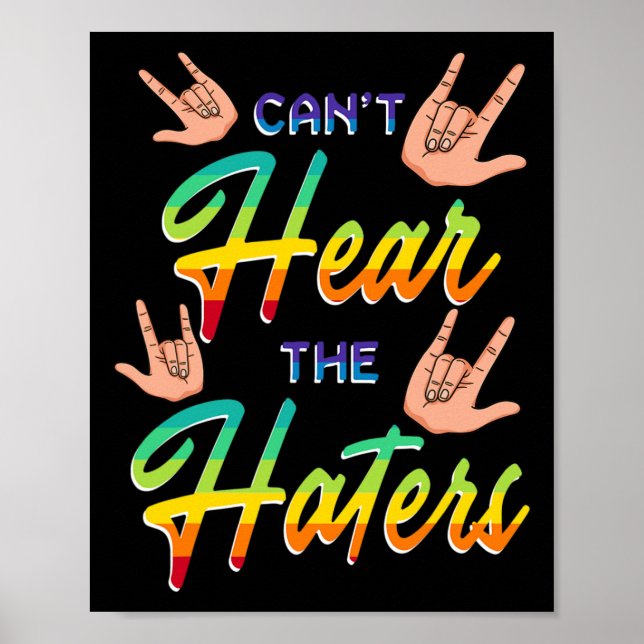 Poster Implante de Audição de Sensibilização Asl não pode (Frente)