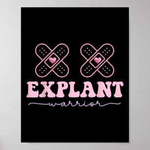 Poster Implante de Mama Guerreiro da Consciência do Cance