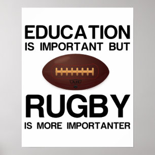 POSTER IMPORTADOR DE RUGBY IMPORTANTE PARA A EDUCAÇÃO