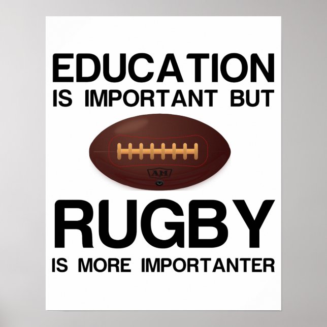 POSTER IMPORTADOR DE RUGBY IMPORTANTE PARA A EDUCAÇÃO (Frente)
