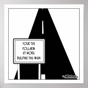 Póster Imposto $ Construir Este Sinal