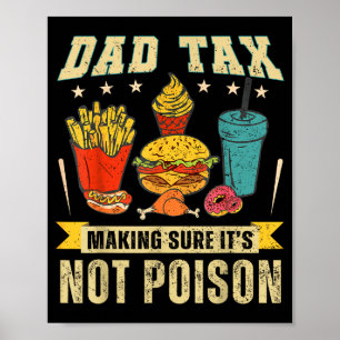 Poster Imposto do Pai Retro Garantindo que Não é Veneno H