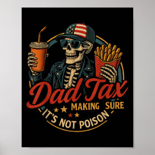 Poster Imposto do Papai Engraçado Dia dos Pais & 4 de