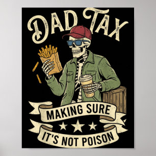 Poster Imposto do papai piadas de pai esqueleto engraçado