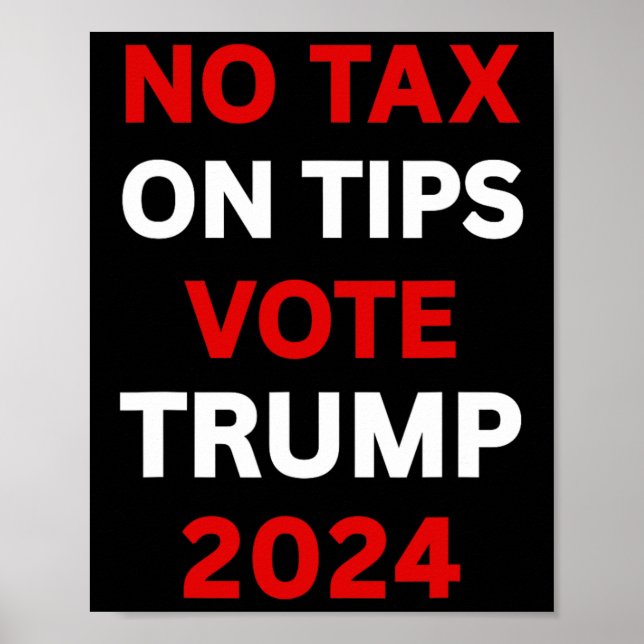Poster Imposto Sobre Dicas Votem Trump 2024 Devolva A Amé (Frente)