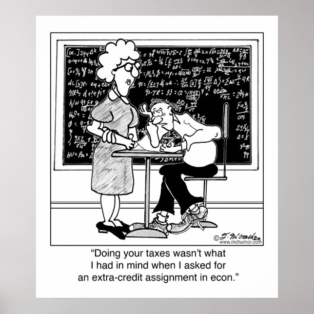 Poster Impostos do Professor para Crédito Extra (Frente)