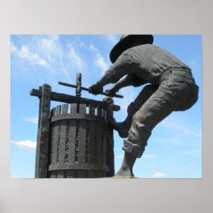 Poster Imprensa de vinho de Napa Valley/monumento do