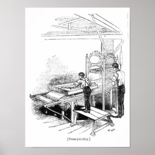 Póster Imprensa-impressão