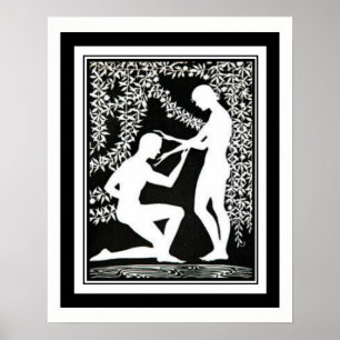 Poster "Impressão 16 x 20 do art deco no jardim"