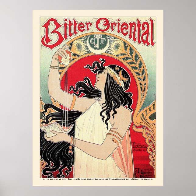 Poster Impressão: Art Nouveau - Oriente amargo (Frente)
