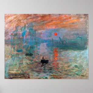 Poster Impressão, ascensão solar   Claude Monet  