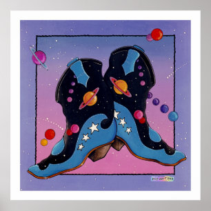 Poster, Impressão - Boots do Cowboy Meia-Noite