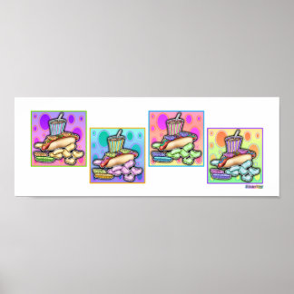 Poster, Impressão - Cachorro Quente de Arte Pop co
