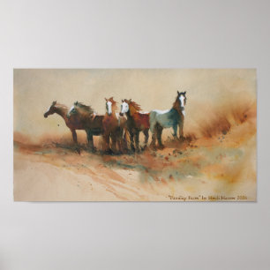 Poster "Impressão da arte das caras familiares"