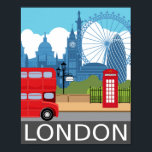 Poster impressão de arte de Londres<br><div class="desc">Impressão de arte londrina Autoria pela Arty Apple Limited</div>
