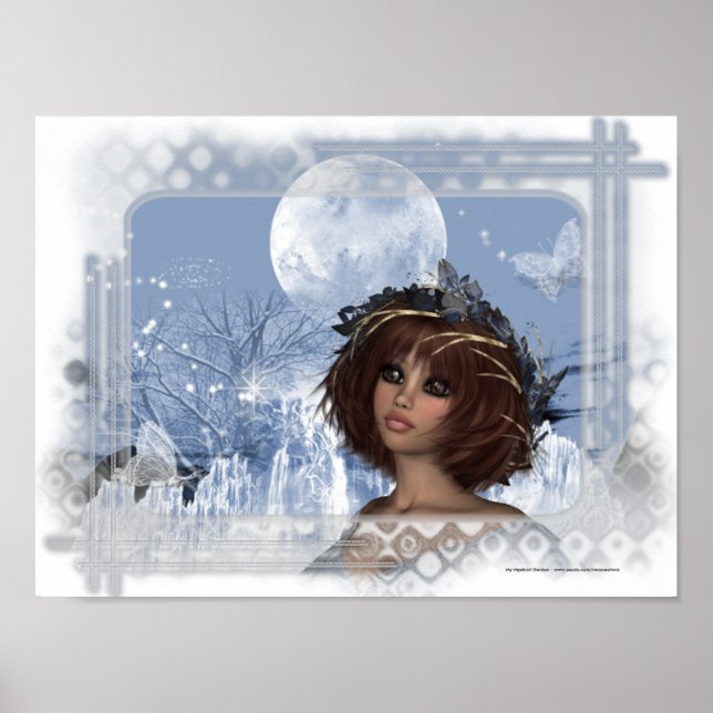 Poster Impressão de Fantasia da Lua de inverno (Frente)