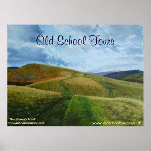 Póster "Impressão de Northumberland Inglaterra da estrad