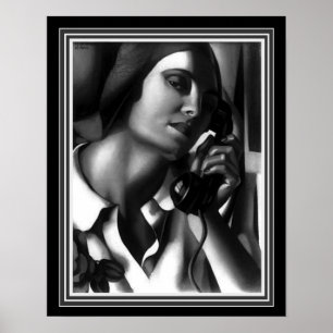 Póster "Impressão do art deco do telefone" - Tamara de