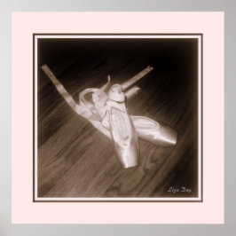 Póster 'Impressão do painel Calçado de Rosa de de Toe