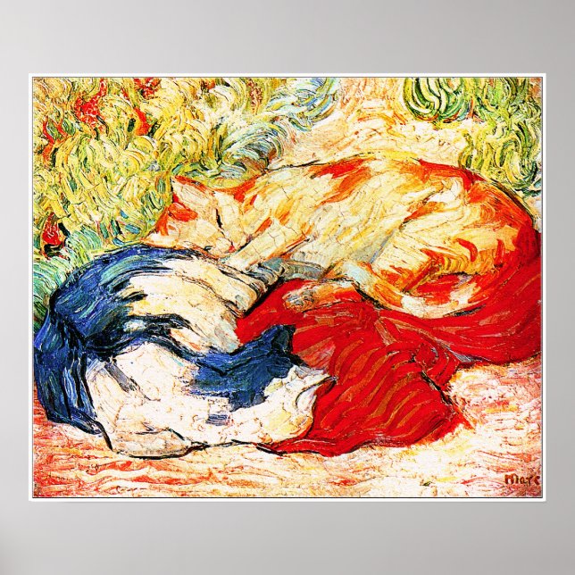 Póster Impressão: Dois Gatos (Frente)