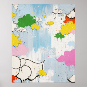 Póster "Impressão dos nomes nebulosos" da inclinação