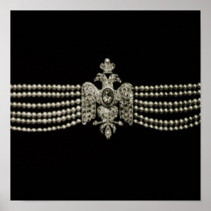 Póster Impressão/poster cor-de-rosa do ~ da colar de