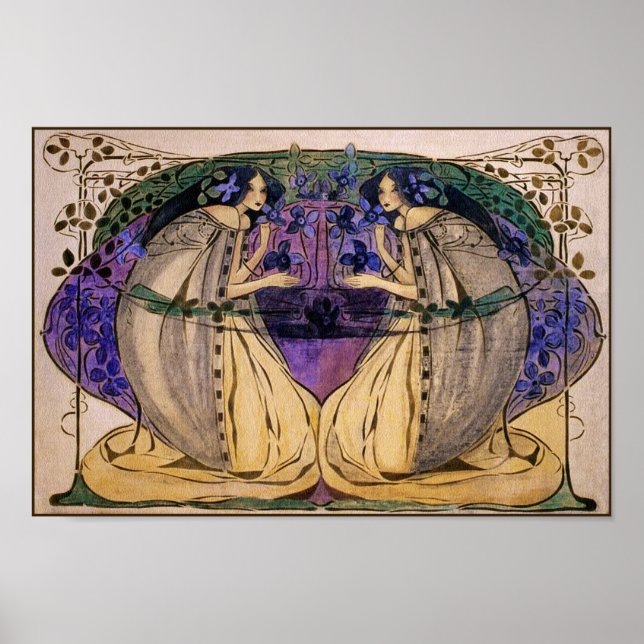 Poster Impressão: Primavera por Frances Macdonald (Frente)