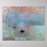 Poster Impressão, Sunrise, Claude Monet<br><div class="desc">Oscar-Claude Monet (14 de novembro de 1840 - 5 de dezembro de 1926) era pintor francês, fundador da pintura impressionista francesa e o praticante mais consistente e prolífico da filosofia do movimento de expressar as suas percepções antes da natureza, especialmente quando aplicada à pintura da paisagem aérea. O termo "Impressionismo"...</div>