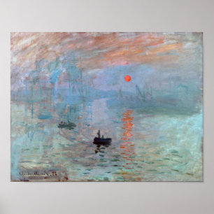 Poster Impressão, Sunrise, Claude Monet, 1872