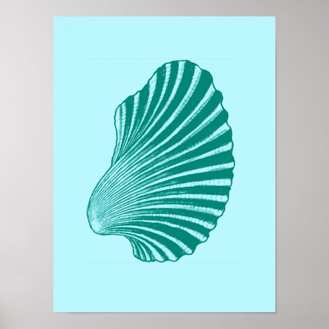 Poster Impressão, Turquesa e Aqua do bloco de caldeiras (Frente)