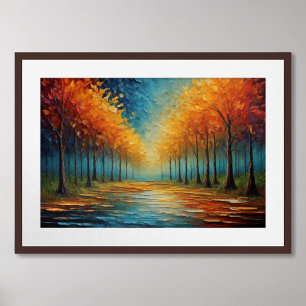 Poster Impressionante de Cor Vibrante da Paisagem 3:2