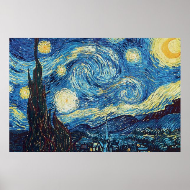 Póster Impressionante Van Gogh Starry Night (Frente)