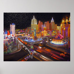 Póster Impressionismo da arte de CBjork Las Vegas