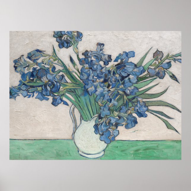 Poster Impressionismo da pintura de Van Gogh Iris Vase (Frente)