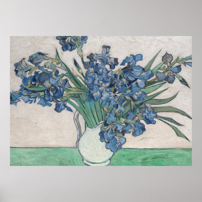 Poster Impressionismo da pintura de Van Gogh Iris Vase (Frente)