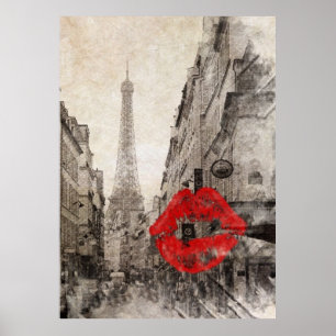Poster impressionismo paisagem de outono paris eiffel tor