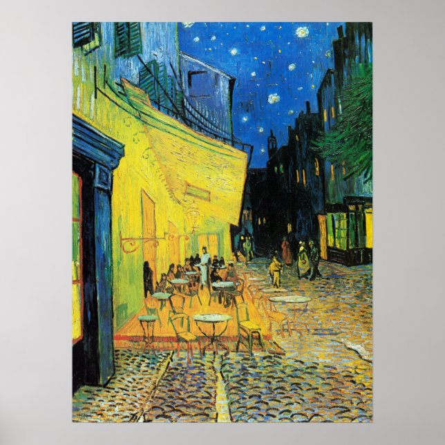 Poster Impressionismo Vincent Van Gogh Cafe Terrace em Ni (Frente)