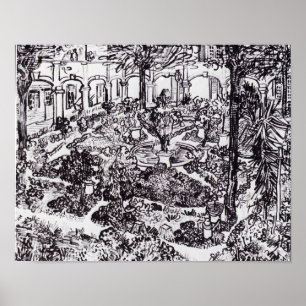 Poster Impressionismo Vincent Van Gogh Garten des Hospita