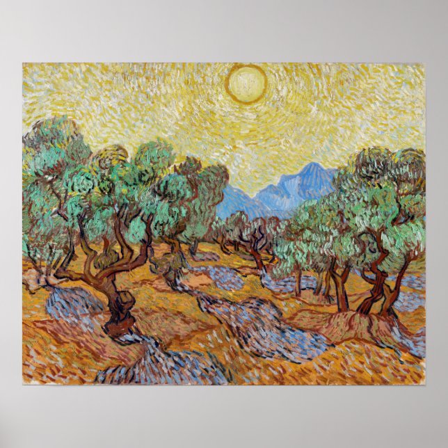 Poster Impressionismo Vincent Van Gogh Olive Trees Famoso (Frente)