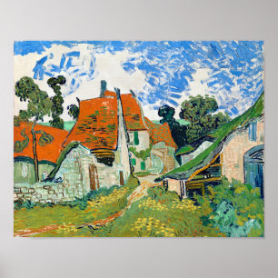 Poster Impressionismo Vincent Van Gogh Street em Auvers P