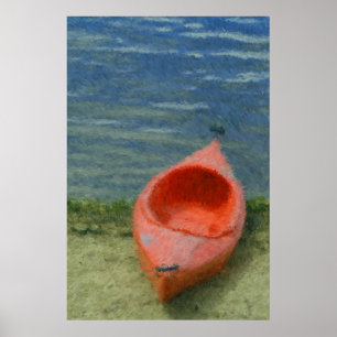 Póster Impressionist Kayak Print