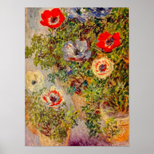 Póster Impressionista Floral - Claude Monet