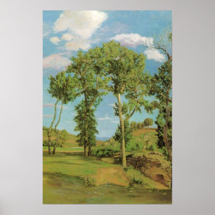 Poster Impressionista Frederic Bazille da Paisagem Paysag