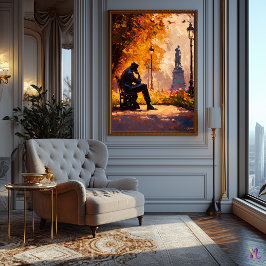 Poster Impressionista inspira pensador no outono