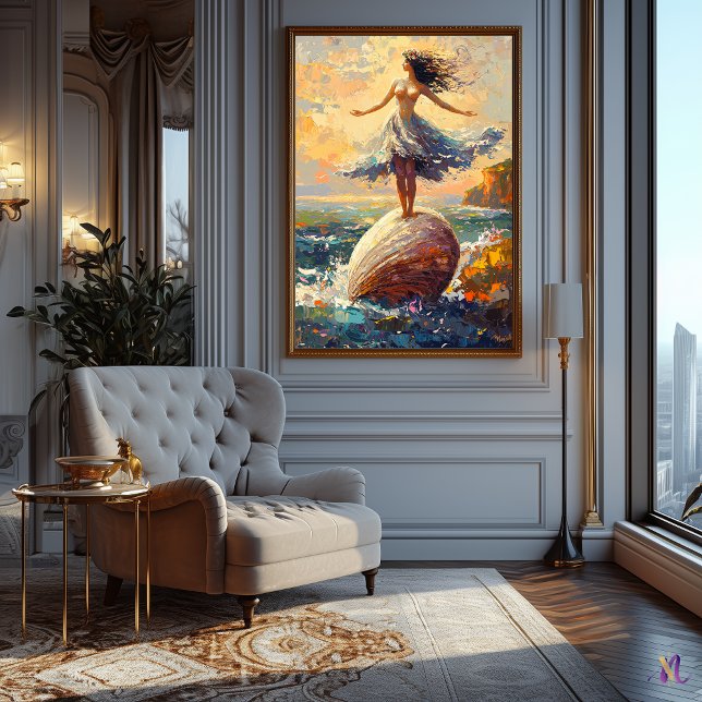 Poster Impressionista Inspirou Nascimento de Vênus (Criador carregado)