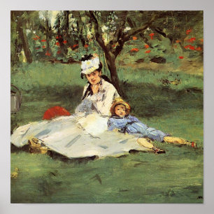 Póster Impressionista Manet Pintura da Família Francesa